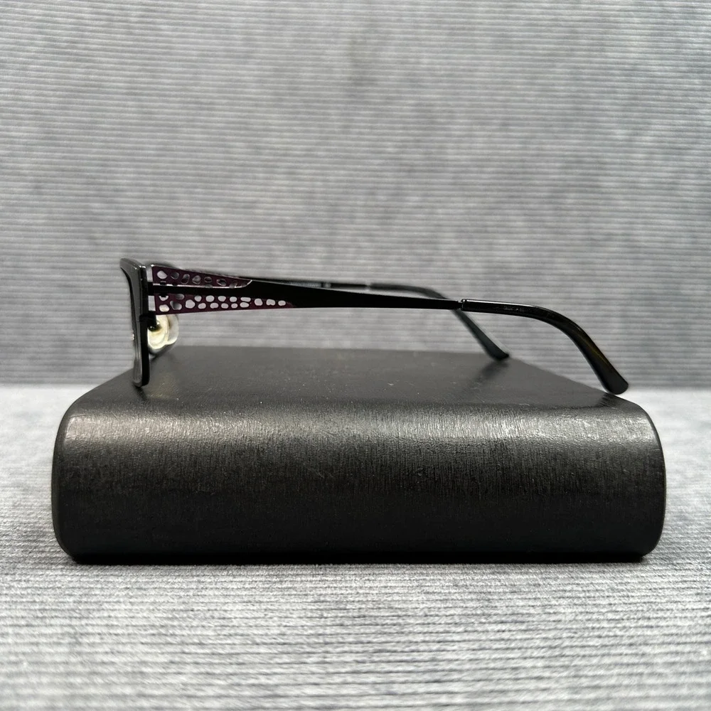 L'Amy Paris Elaina C01 Black Metal Eyeglass Frames Made in France 53-16-140